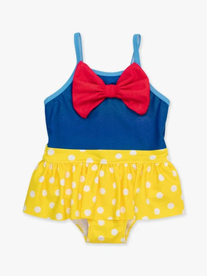 Ruffle Butts - Apple Princess Big Bow Skirted One Piece
