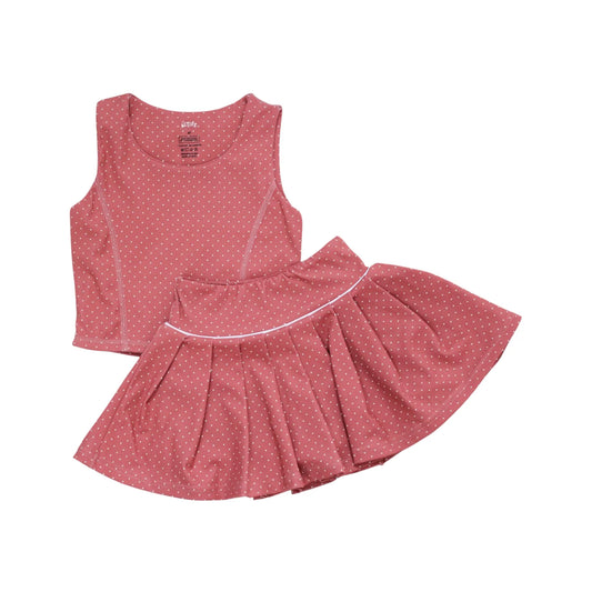 Rose Dot Skort Set