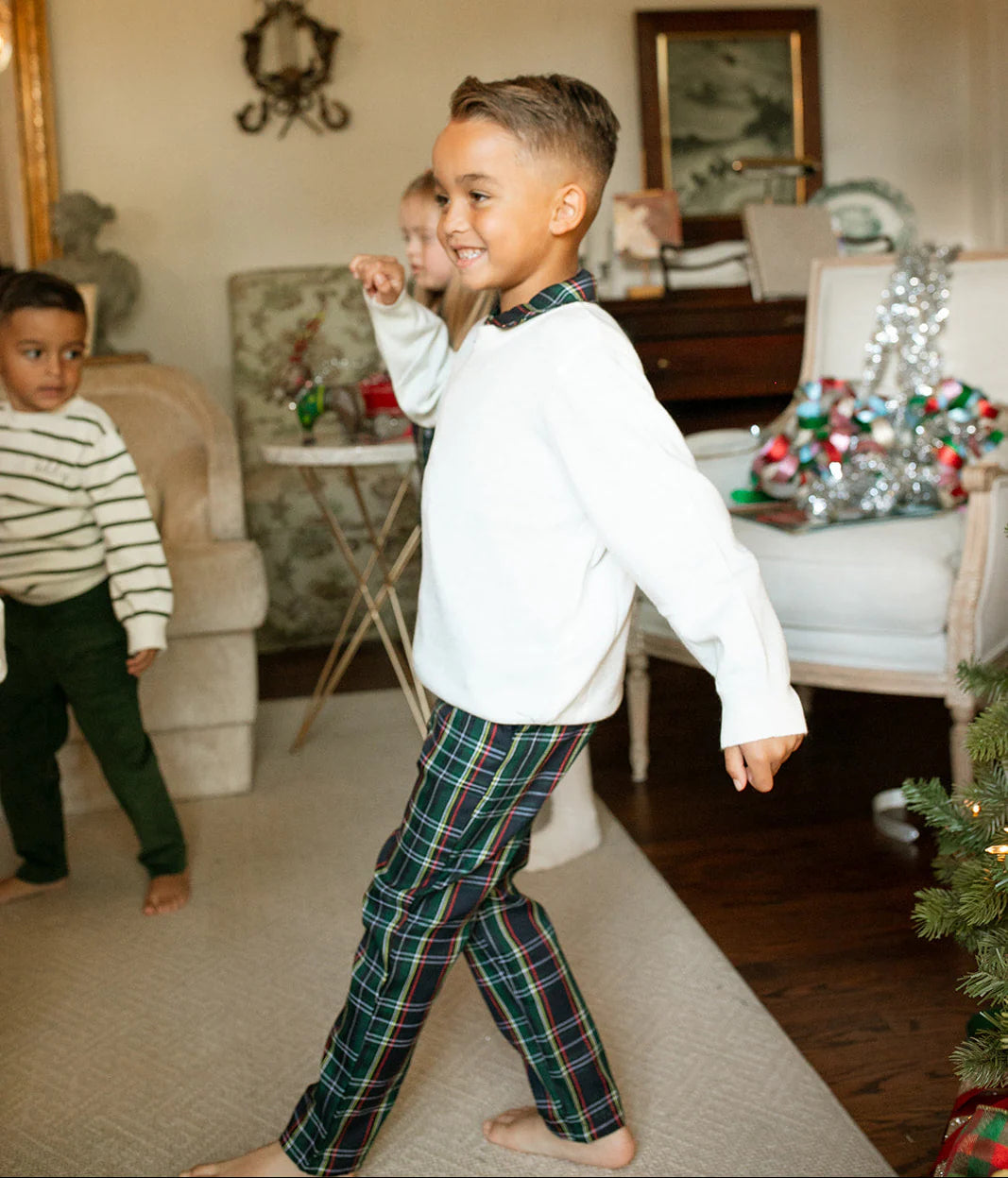 Bennett Pant - Navy Tartan