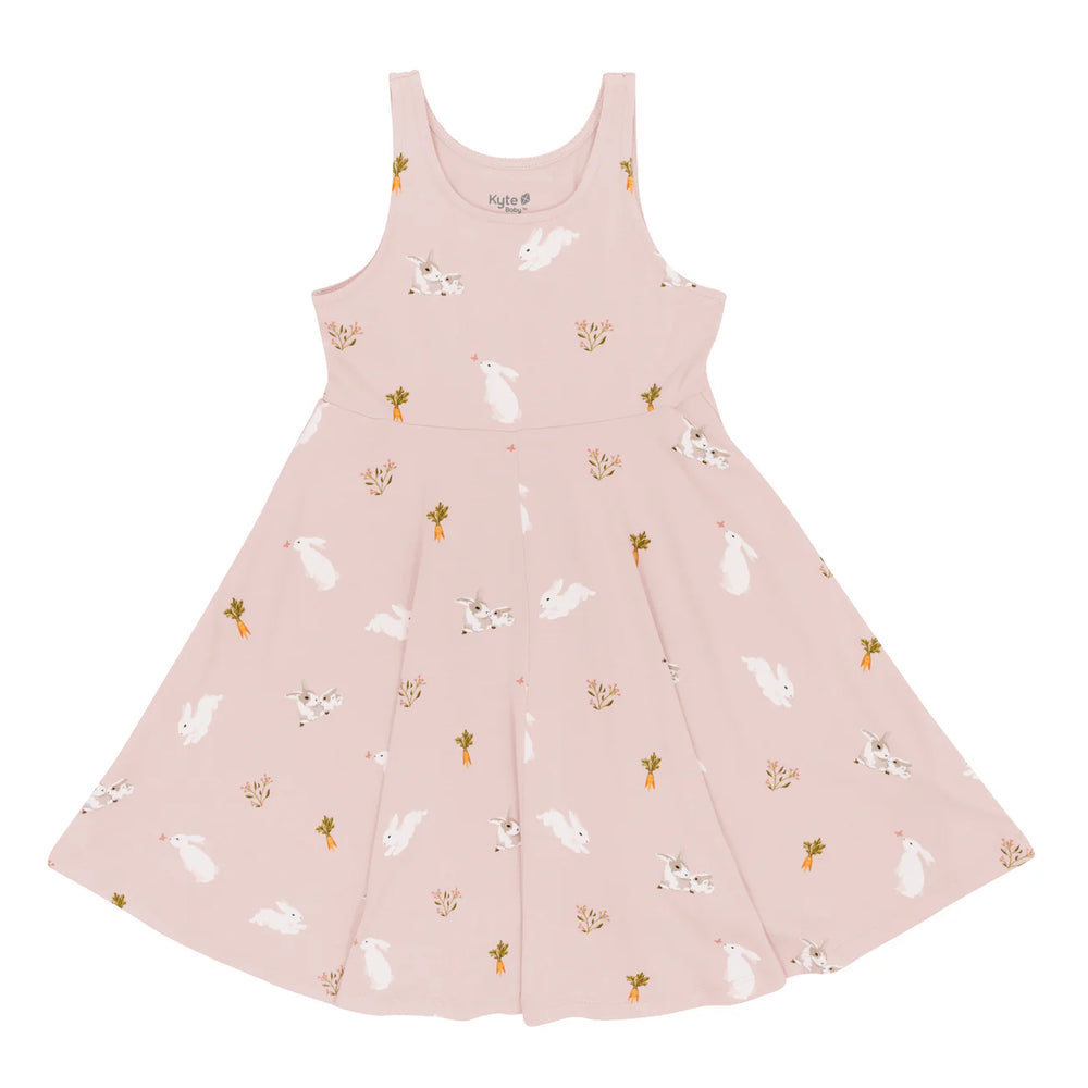 Kyte - Tank Twirl Dress in Blush Rabbit