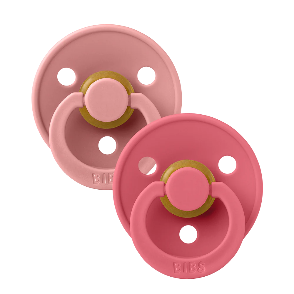 Bibs Pacifier - 2 pack - Dusty Pink/Coral