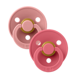Bibs Pacifier - 2 pack - Dusty Pink/Coral