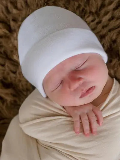 Ilybean - White Newborn Hospital Hat