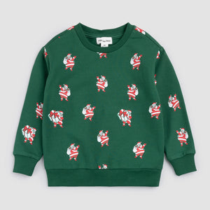 miles the label - Sleighing It Print on Tinsel Green Sweatshirt