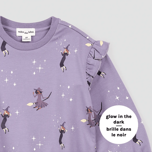 Witches Purple Ruffle Sweatshirt