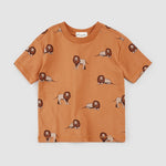 Miles the Label - Lion Print Burnt Orange Tee