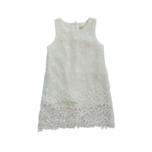 doe a dear - White Floral Crochet Tank Dress