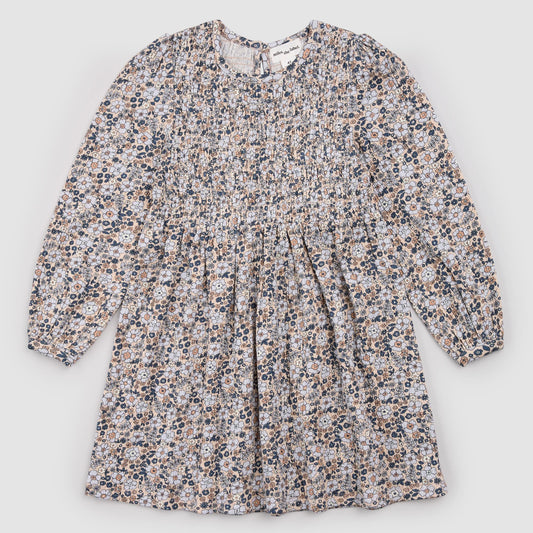 Miles the Label vintage flowers jersey dress featuring a floral print, fitted waist, and sleeveless design.