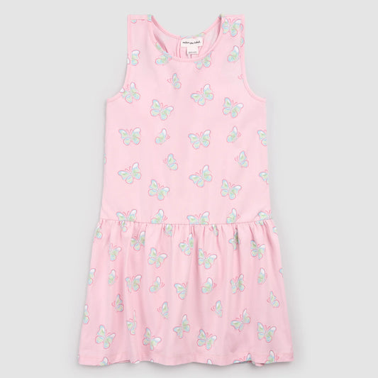 Butterflies on Parfait Racerback Jersey Dress