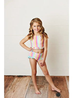 Swoon Baby - Rainbow Stripe Two Piece Swim