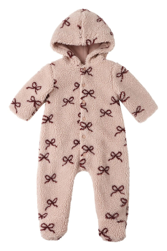 Rylee & Cru Bow Fleece Jumpsuit featuring a cozy fleece fabric, cute bow detail, and comfortable fit for little ones.