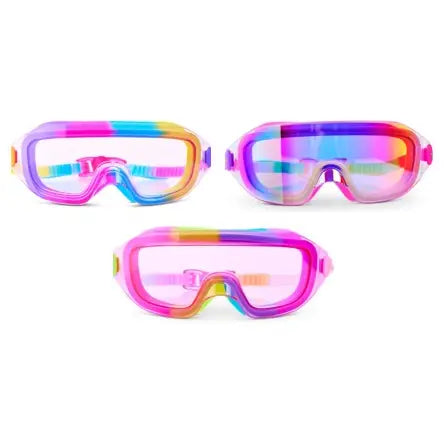 Bling2o Hologlow Panoramic Kids' Swim Goggle with colorful holographic design and adjustable strap for comfortable fit