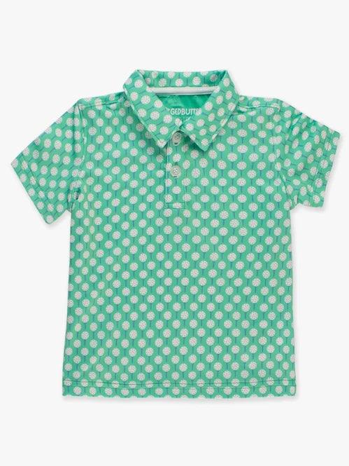 Ruffle Butts - Tiny Tee Time Knit Short Sleeve Performance Polo Shirt