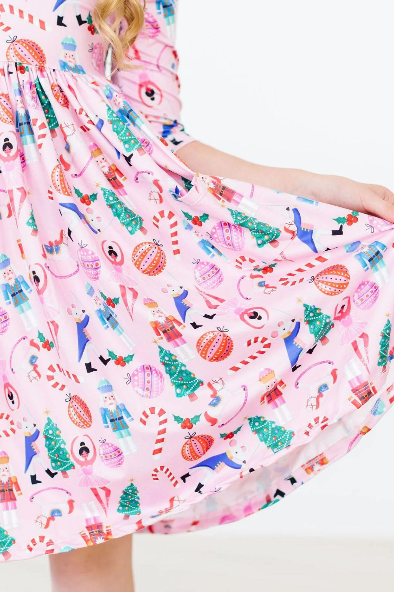 Mila & Rose - Sugarplum Fairy 3/4 Sleeve Pocket Twirl Dress