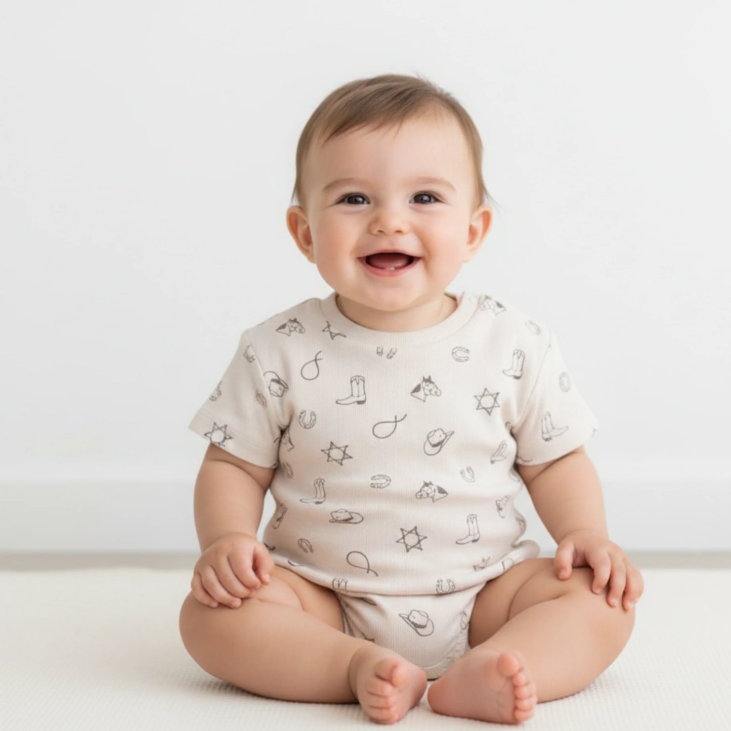 Rodeo Organic Short Sleeve Bubble Romper