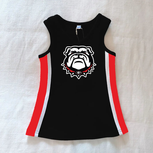 The University of Georgia | Black Power Stripe V-Neck Cheer Dress