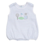 Magnolia Baby - Putting Green Applique Light Blue S/less Bubble