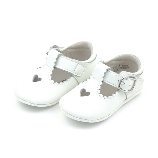 White Rosalie Heart Crib Mary Jane (Infant)