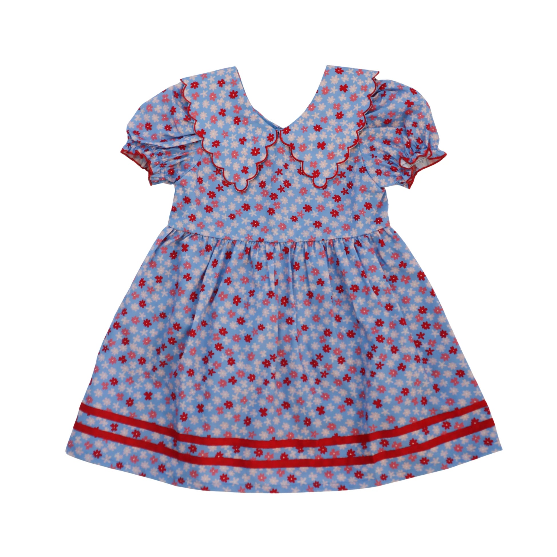 Hollis Baker Ditsy Floral Conley Dress with a flowy silhouette, featuring a colorful floral pattern and lightweight fabric.