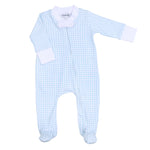 Magnolia Baby - Peek-A-Boo Wishes Light Blue Zipper Footie