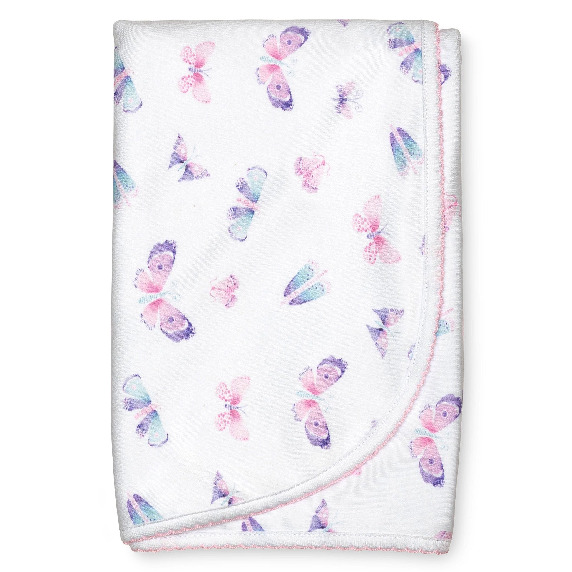 Lavender Bow butterfly blanket with soft fabric and colorful butterfly pattern, perfect for cozy comfort and decorative use