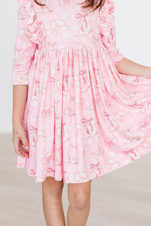 Mila & Rose - Howdy Ruffle Sleeve Twirl Dress