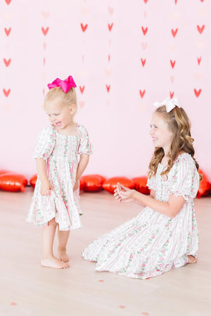 Mila & Rose - Rosebud Bows Smocked Ruffle Dress