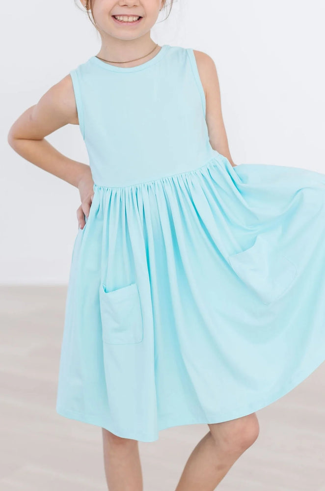 Mila & Rose - Aqua Tank Pocket Twirl Dress