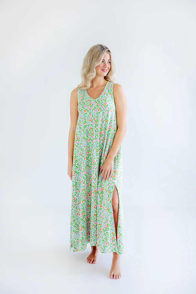 The Beaufort Bonnet Company - Women's Margies Midi Dress - Natchez and Nectarines