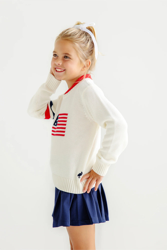 The Beaufort Bonnet Company - PrepleticTM Sammy Sport Skort Nantucket Navy with Worth Avenue White