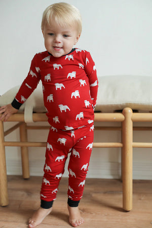 Game Day - Red Bulldog 2 Piece Bamboo Pajama Set