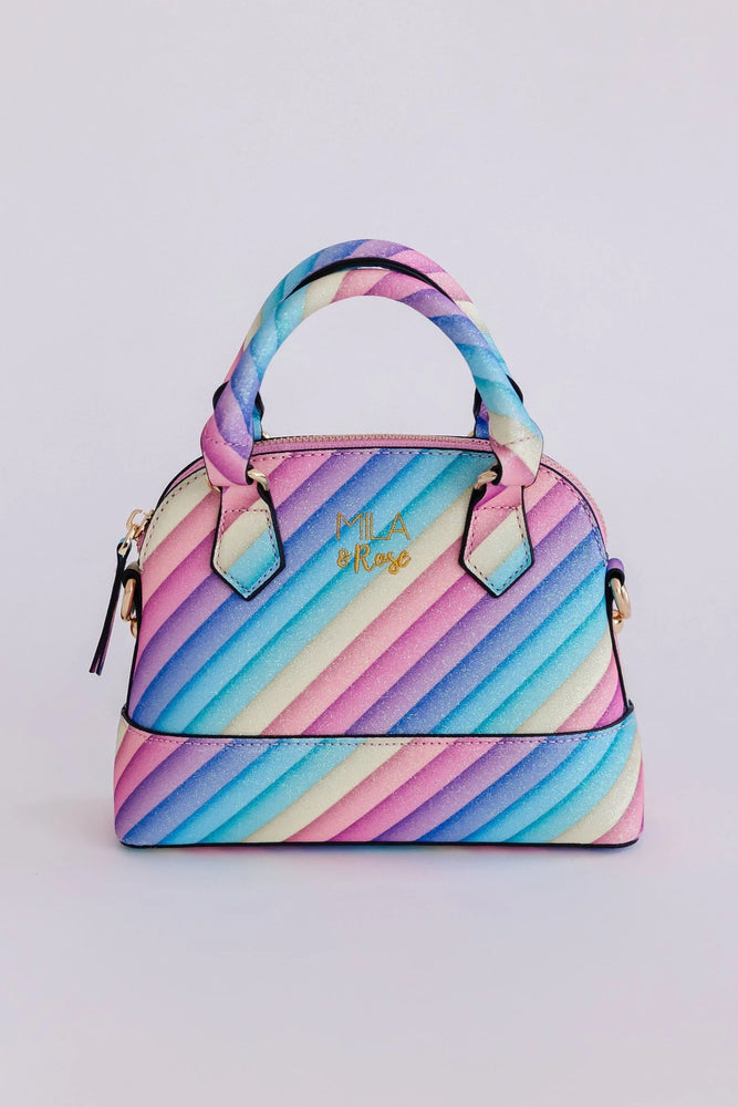 Mila & Rose - Rainbow Glitter Girl's Crossbody Purse