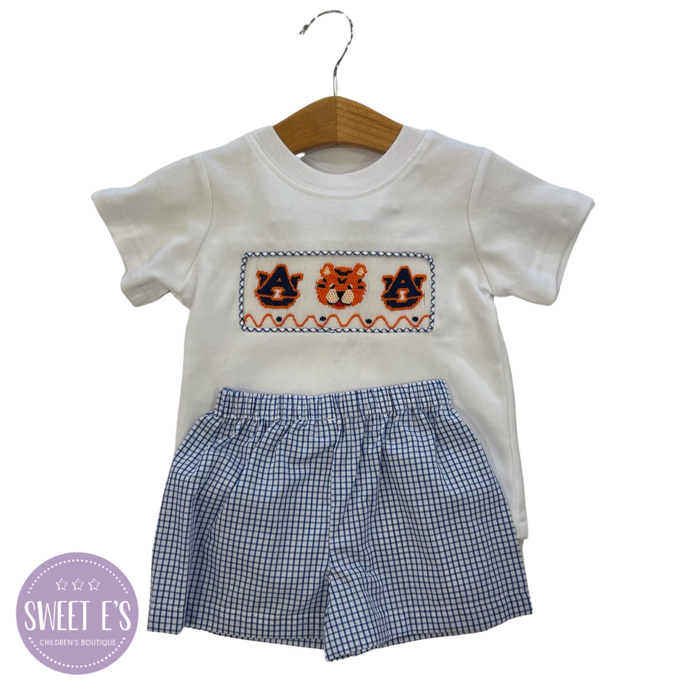 Southern Saturday - Tigers Smocked Top & Short Set