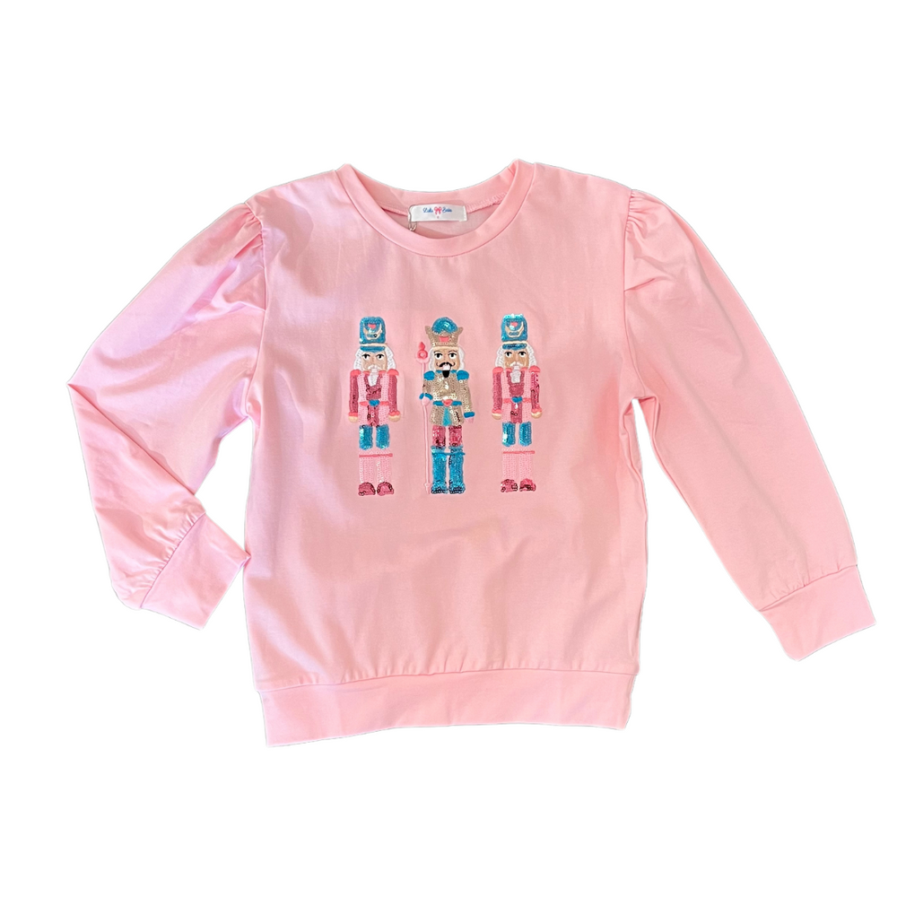 Lulu Bebe - Sequin Nutcracker Puff Longsleeve Shirt