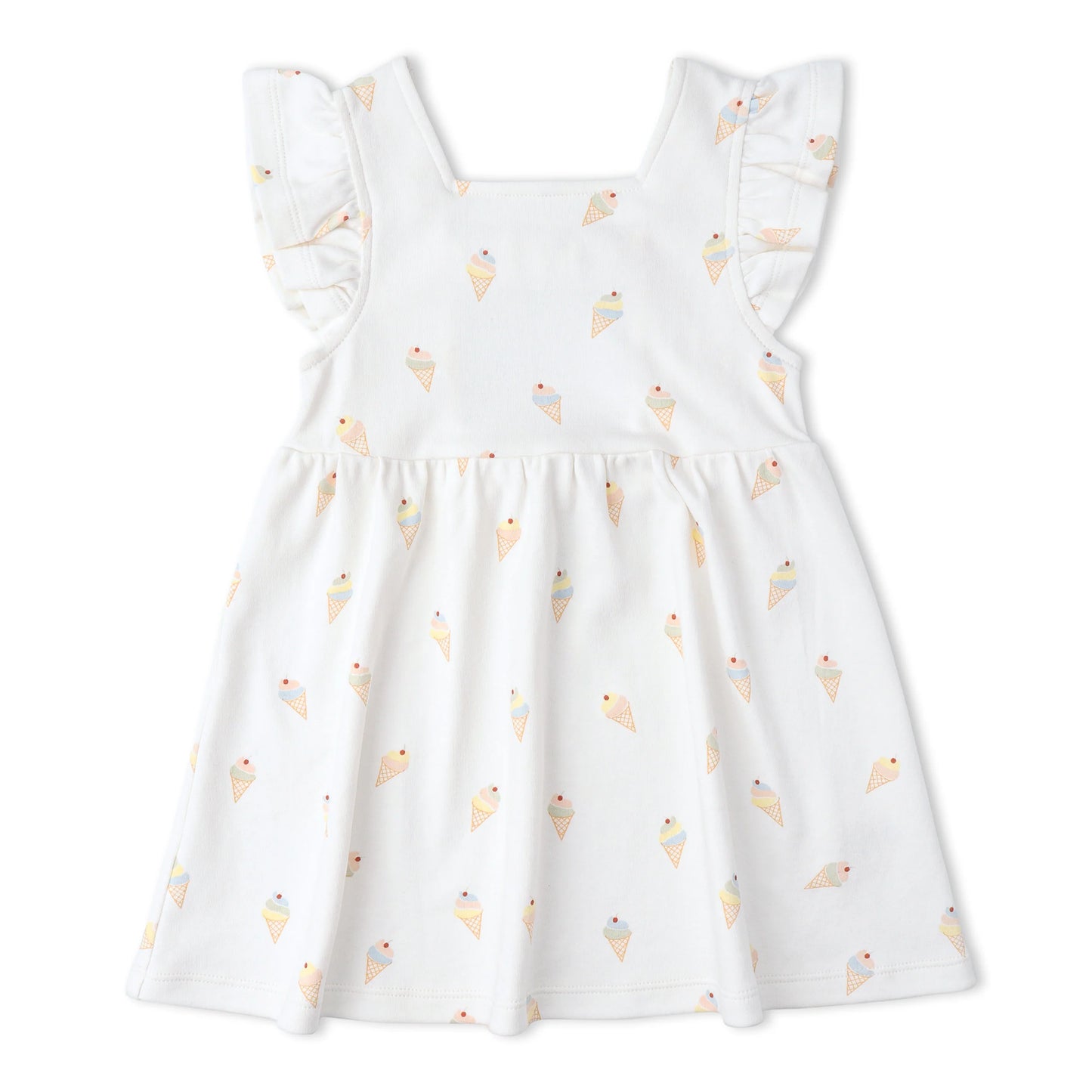 Ice Cream Organic Cutout Back Dress