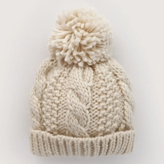 Natural Cable Beanie Baby & Kids