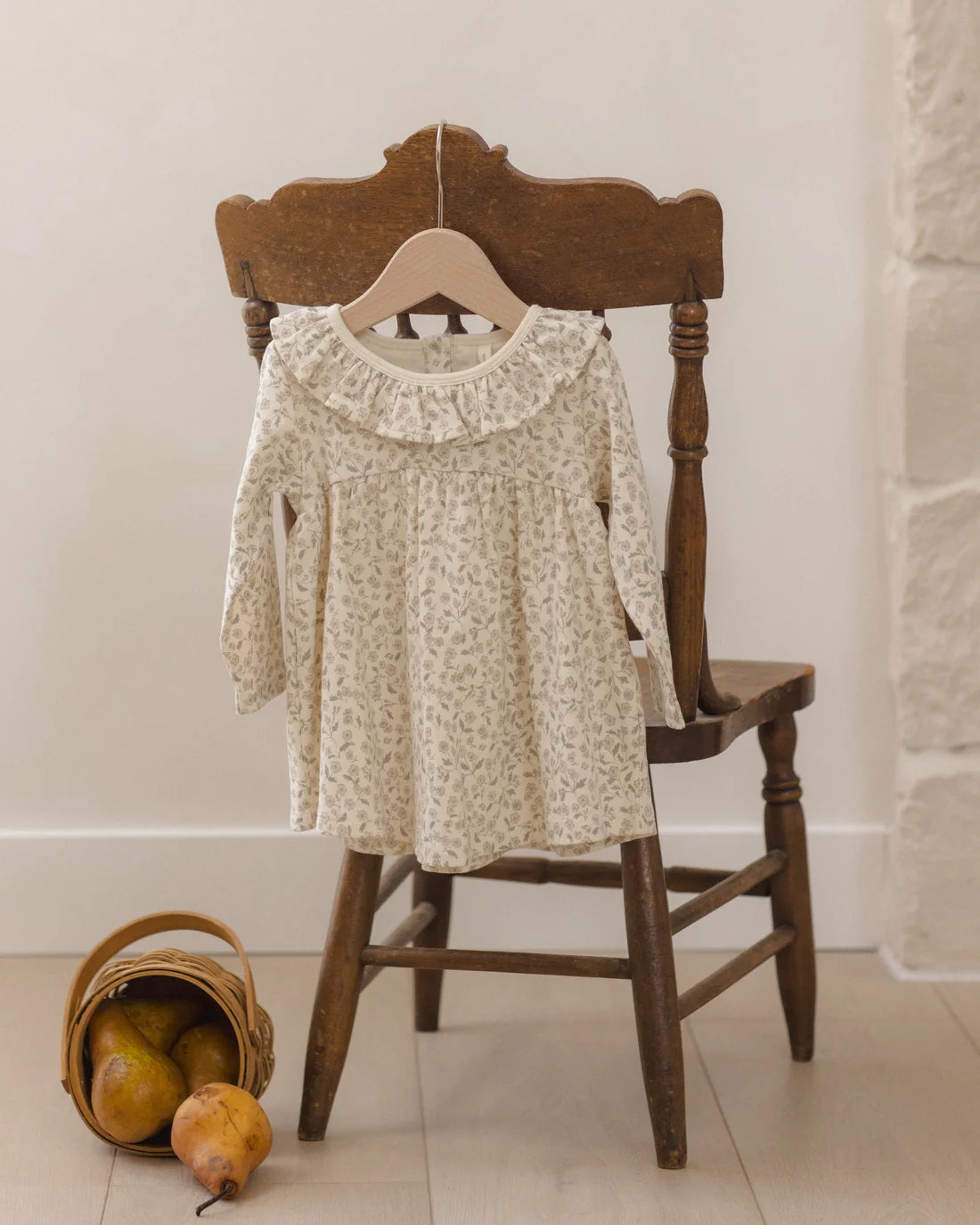 Floret Ruffle Collar Jersey Dress