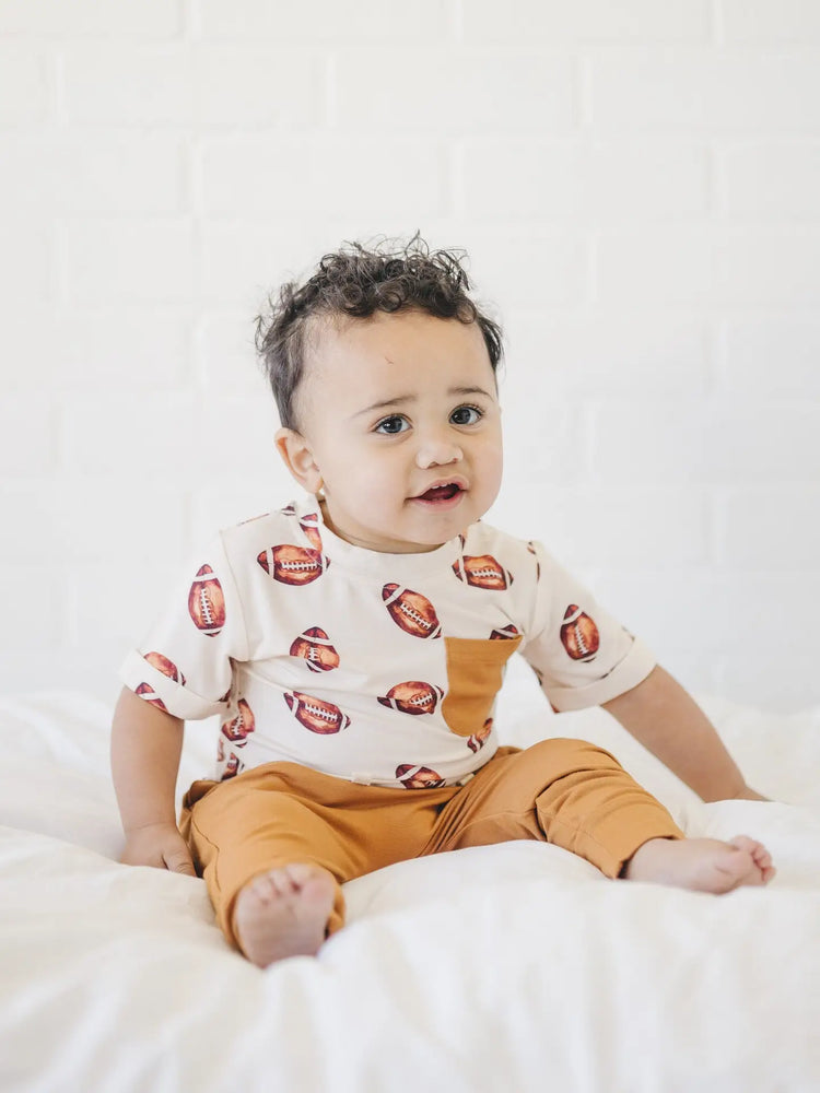 Little Joy Co. - Bamboo Football Tee & Pant Set