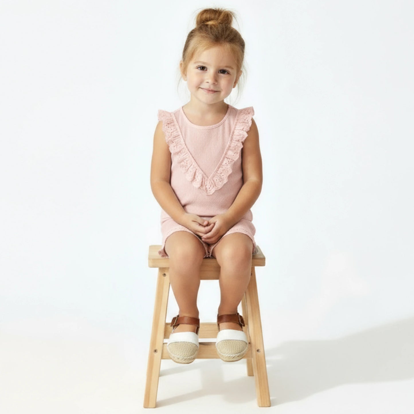 Blush Organic Ruffle Top and Short Set