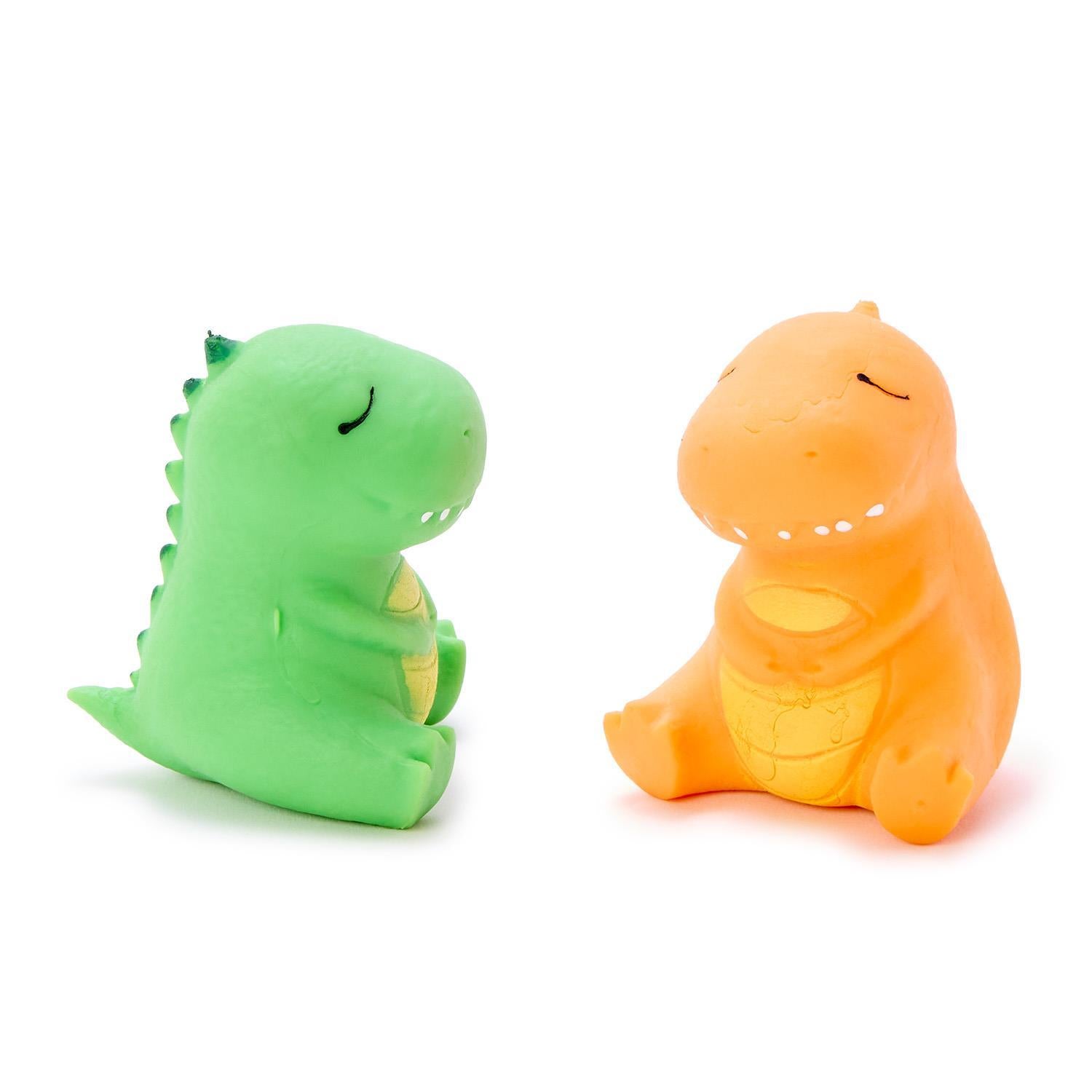 Twos Company Adopt a Dino Stretch and Mold Dinosaur toy with colorful, flexible design for imaginative play.