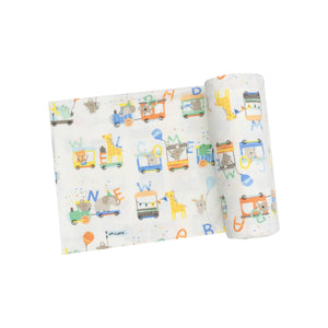 Angel Dear - Animal Train Swaddle Blanket