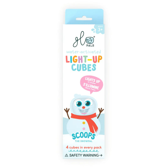 Glo Pals Scoops the Snow Pal light-up cubes 4-pack in colorful winter character designs