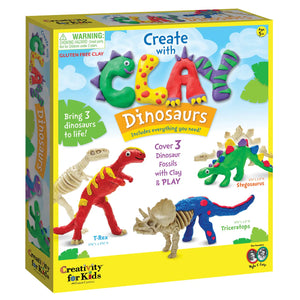 Create with Clay Dinosaurs - DIY Craft for Kids