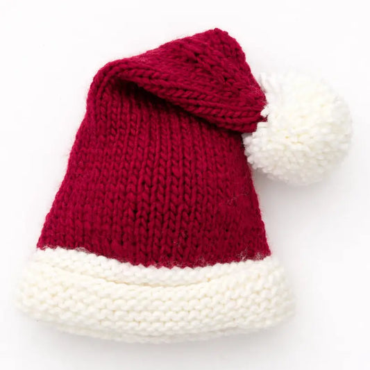 Santa Crimson Stocking Hat For Baby & Kids