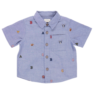 Pink Chicken - Boys Jack Shirt - Varsity Embroidery
