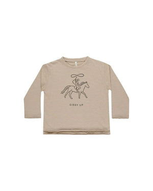 Rylee & Cru - Giddy Up Raw Edge LS Tee