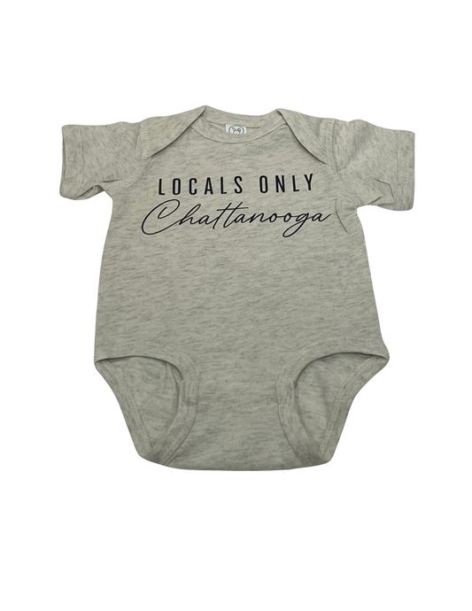 Natural Chattanooga baby onesie by Bump & Beyond Designs, featuring soft fabric and adorable design for infants.