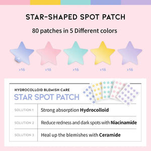 Ootd Star Spot Acne Hydrocolloid Patch 80 Pieces