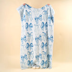 The Darling Effect - Cozy Dreams Luxe Blanket-Blushing Bows Blue