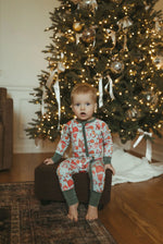 In My Jammers - Blue Christmas Doodle Dreams Zipper Romper IMJ x Bre Sheppard